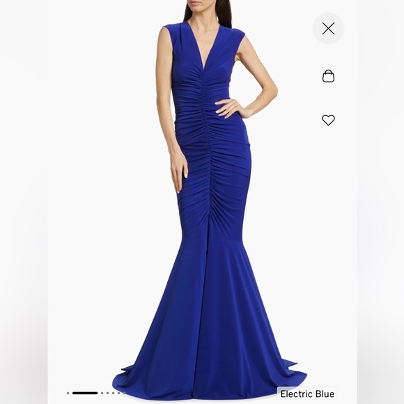 NORMA KAMALI Sleeveless Shirred Fishtail Gown - Picture 3 of 10